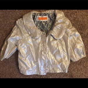 Metallic leather jacket